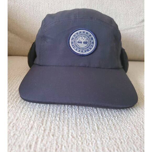 Supreme Timberland Black Earflap Baseball Hat Adjustable - Picture 3 of 11